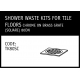 Marley Solvent Joint Shower Waste Kit for Tile Floors (Chrome on Brass Grate) Square 80DN - TK80SC